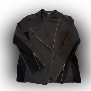 Eileen Fisher Large motorcycle jacket black/grey good condition